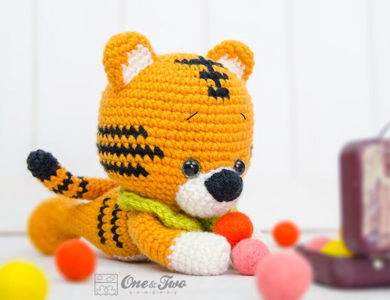 Amigurumi Pattern Tiger PDF Crochet Pattern Tutorial Digital Download DIY Denver the Tiger Amigurumi Toy image 5