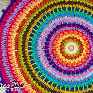 Colorful Rug - PDF Crochet Pattern - Instant Download - Home Decor Crochet Carpet Colorful