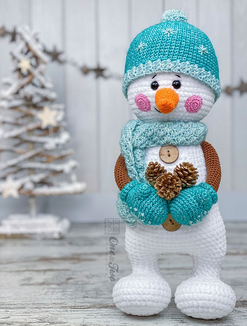 Crochet PATTERN Sky the Happy Snowman Amigurumi Plushie Pattern Soft Toy image 8