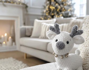 Crochet Amigurumi Pattern | Milo the Reindeer | Christmas Home Decor | PDF Digital Download
