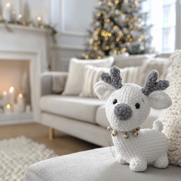 Crochet Amigurumi Pattern | Milo the Reindeer | Christmas Home Decor | PDF Digital Download