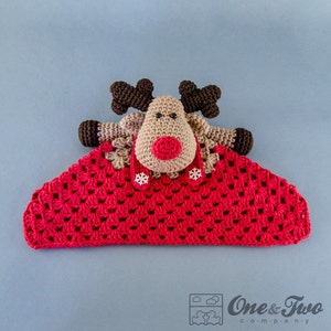 Lovey Crochet Pattern Reindeer Moose PDF Security Blanket Tutorial Digital Download DIY Reindeer & Moose Lovey Dou Dou Baby Toy image 2