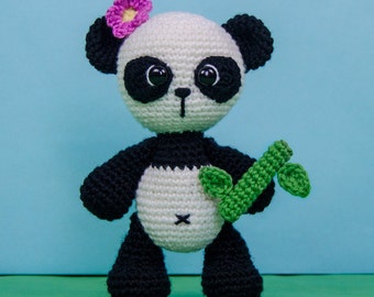 Amigurumi Pattern -  Panda PDF Crochet Pattern - Tutorial Digital Download DIY - Zhen the Panda Amigurumi - Plush Toy - Make Your Self