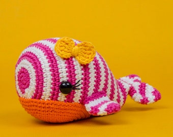 Whale Crochet Pattern - Stripped Sea Animal Amigurumi · DIY · PDF Digital Tutorial