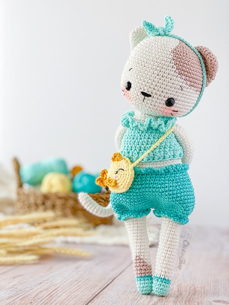 Amigurumi Pattern Cat PDF Crochet Pattern Tutorial Digital Download DIY Kora the Kitty Rag Doll Series Amigurumi Toy image 6