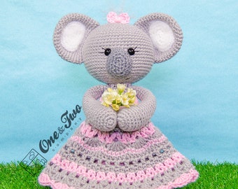 Lovey Crochet Pattern - Koala PDF Security Blanket - Tutorial Digital Download DIY - Kira the Koala Lovey - Dou Dou - Baby Toy - Snuggle Toy