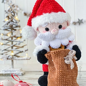 Crochet PATTERN Noel the Santa Amigurumi Soft Toy Christmas Plushie Pattern image 4