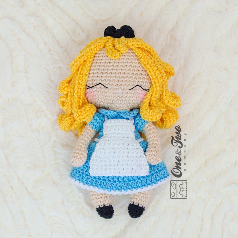 Amigurumi Pattern Girl PDF Crochet Pattern Tutorial Digital Download DIY Alice in Wonderland Amigurumi Toy image 7