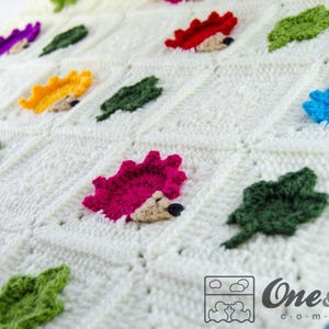 Couverture hérisson coloré - motif au crochet PDF - téléchargement immédiat - couverture pour bébé