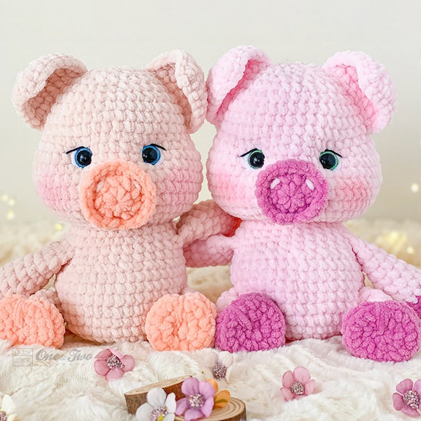 Crochet PATTERN - Curly the Piggy Amigurumi - Soft Toy - Plushie Pattern