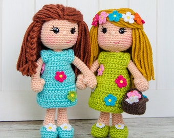 Amigurumi Pattern - Doll PDF Crochet Pattern - Tutorial Digital Download DIY - Daisy the Spring Girl Amigurumi - Plush Doll Toy - Handmade