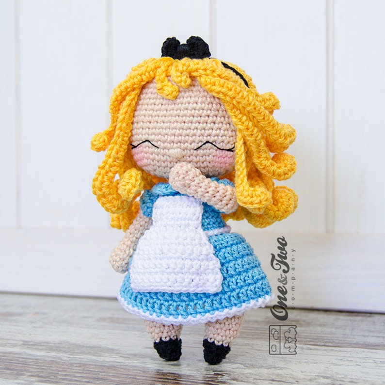 Amigurumi Pattern Girl PDF Crochet Pattern Tutorial Digital Download DIY Alice in Wonderland Amigurumi Toy image 6