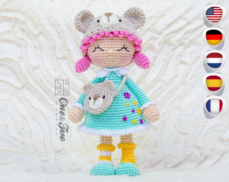 Amigurumi Pattern Doll PDF Crochet Pattern Tutorial Digital Download DIY Joy the Teddy Bear Dolly Amigurumi Toy image 2