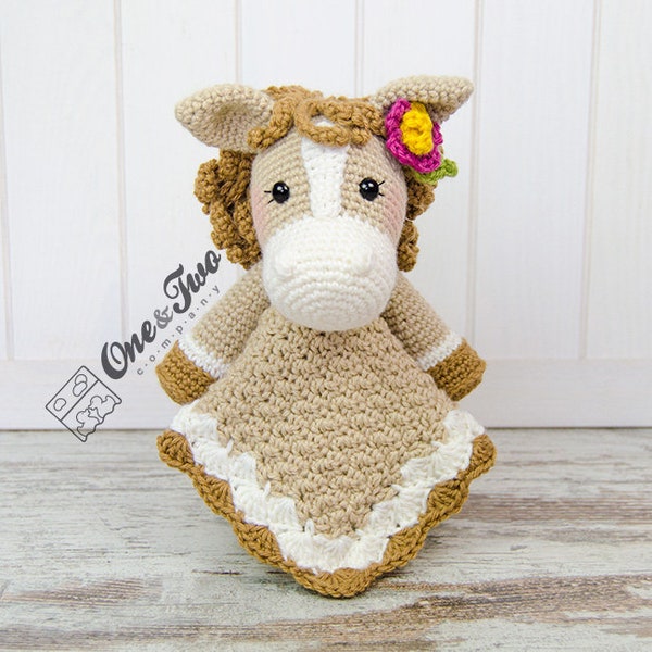 Lovey Crochet Pattern - Horse PDF Security Blanket - Tutorial Digital Download DIY - Haley the Horse Lovey - Dou Dou - Baby Toy