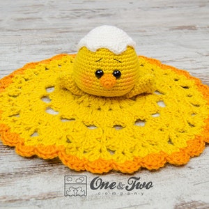 Lovey Crochet Pattern Chicken PDF Security Blanket Tutorial Digital Download DIY Coco the Little Chicken Lovey Dou Dou Baby Toy image 8