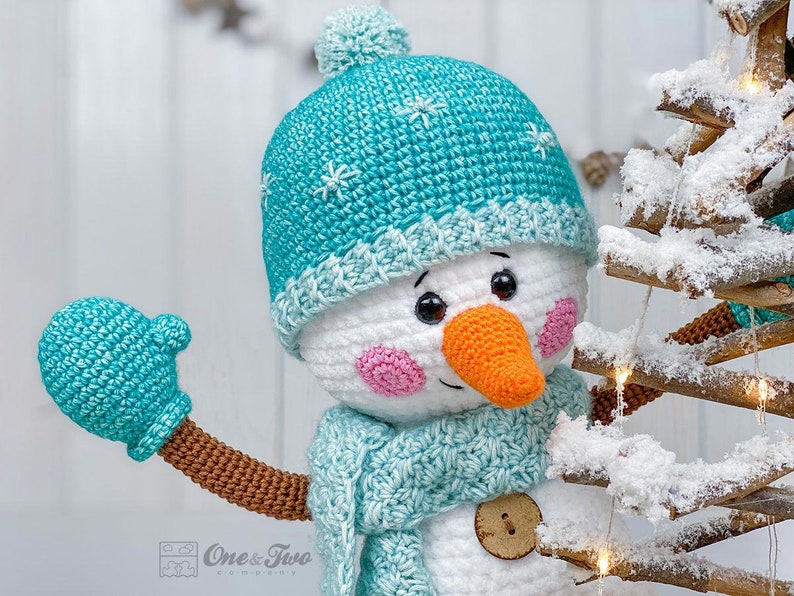 Crochet PATTERN Sky the Happy Snowman Amigurumi Plushie Pattern Soft Toy image 7