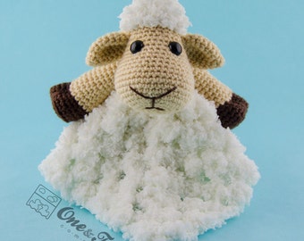 Sheep Lovey Crochet Pattern · Lamb Security Blanket Plushie Amigurumi · Snuggler Cuddler · Doudou · PDF Tutorial