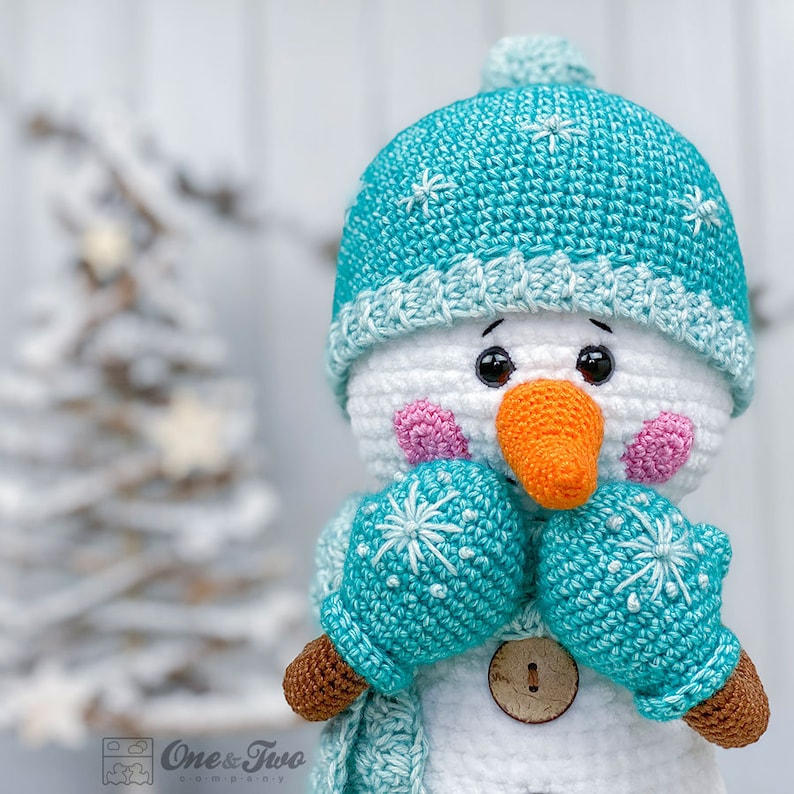 Crochet PATTERN Sky the Happy Snowman Amigurumi Plushie Pattern Soft Toy image 9