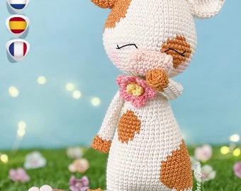 Amigurumi Muster - Kuh PDF Häkelanleitung - Anleitung Digital Download DIY - Rosie die Kuh Amigurumi - Toy