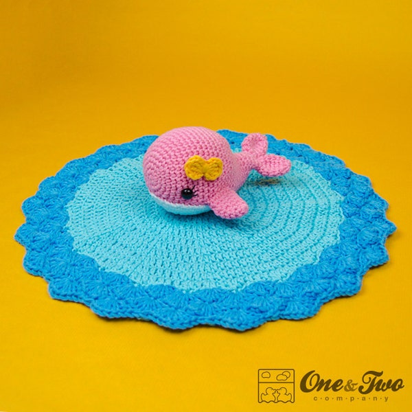 Lovey Crochet Pattern - Whale PDF Security Blanket - Tutorial Digital Download DIY - Willa the Whale Lovey - Dou Dou - Baby toy