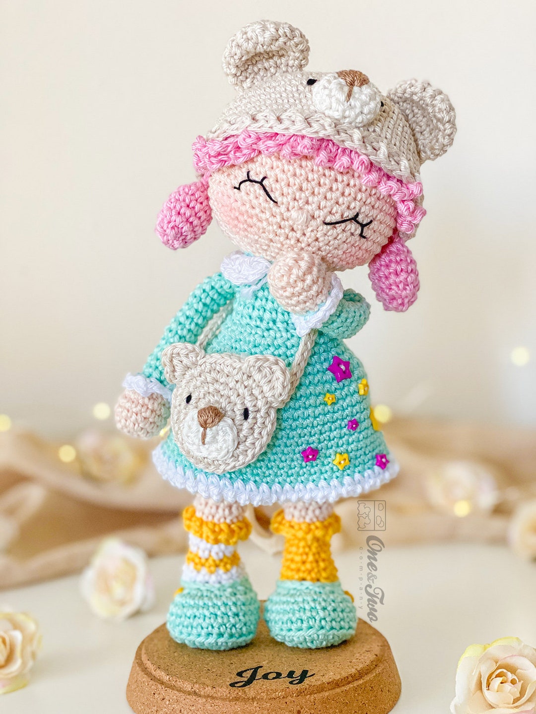 Amigurumi Pattern Doll PDF Crochet Pattern Tutorial Digital Download DIY  Joy the Teddy Bear Dolly Amigurumi Toy 