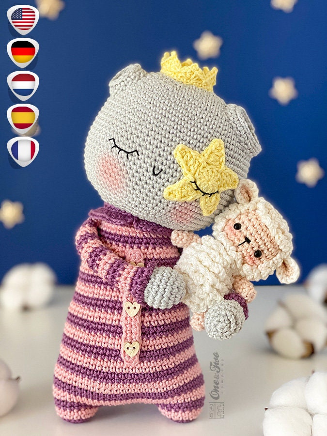 Amigurumi Pattern - Moon PDF Crochet Pattern - Tutorial Digital Downl…