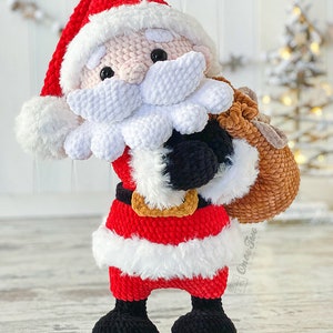 Crochet PATTERN Noel the Santa Amigurumi Soft Toy Christmas Plushie Pattern image 2