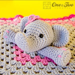 Lovey Crochet Pattern Elephant PDF Security Blanket Tutorial Digital Download DIY Elephant Lovey Baby Toy Dou Dou image 5