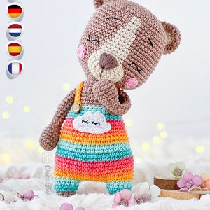 Schema Amigurumi - Orsetto PDF Schema Uncinetto - Tutorial Download Digitale Fai da Te - Orsetto Arcobaleno Amigurumi - Giocattolo