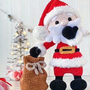 Crochet PATTERN Noel the Santa Amigurumi Soft Toy Christmas Plushie Pattern image 6