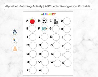 Alphabet Matching Activity, Alphabet Learning, Preschool ABC, Toddler Letters