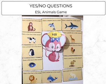 Animal Habitat Yes No Game Printable, Preschool Printable, Kids Science Learning Activity, Busy Book