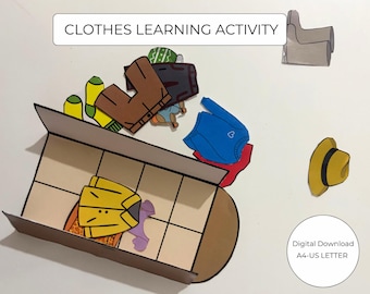 Clothes Vocabulary, Clothes Sorting Activity, Home Learning Preschool