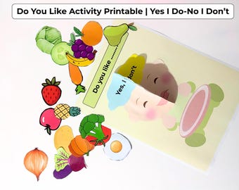Preschool Yes No Activity-Food, Likes and Dislikes, Food Activities for Kids