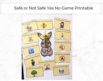 Preschool Yes No Activity- Safe or Not Safe, Kids Decision Making Game, Safety Learning