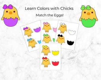 Color Matching Activity, Preschool Learning Colors, Matching Game for Toddlers