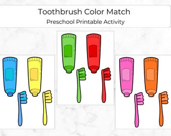 Color Matching Printable, Color Sorting Game,Toddler Fine Motor Learning, Homeschool PDF