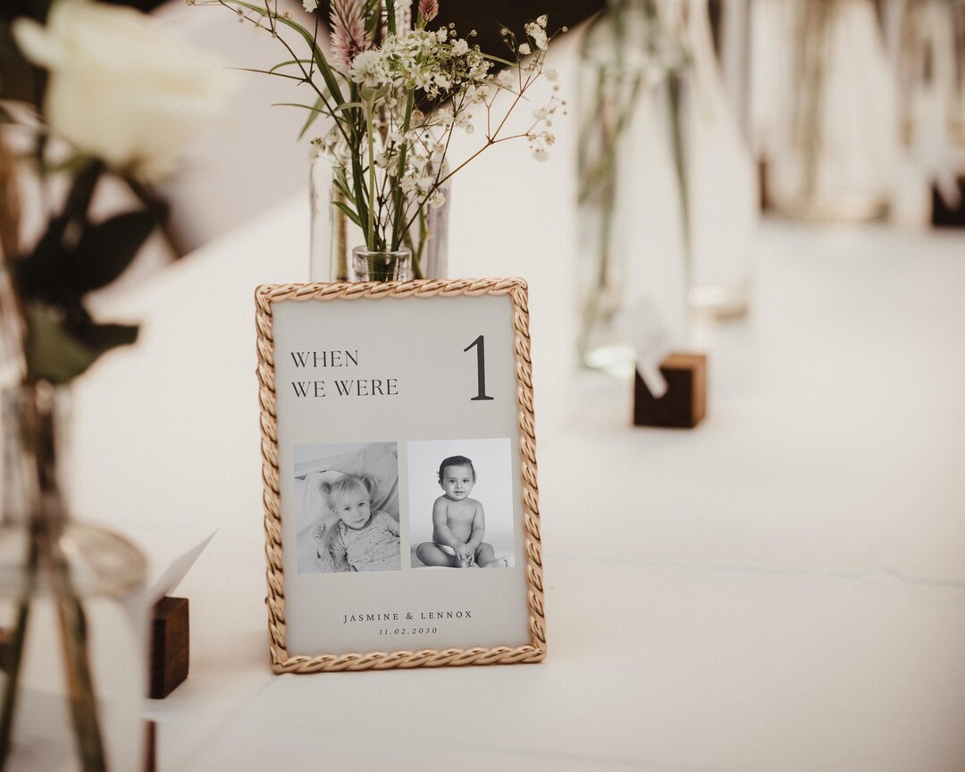 When We Were Wedding Table Numbers | Minimalistic Table Cards 1-10 ...