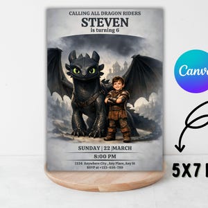 How to Train Your Dragon Birthday Invitation: Viking Party (Digital Download)