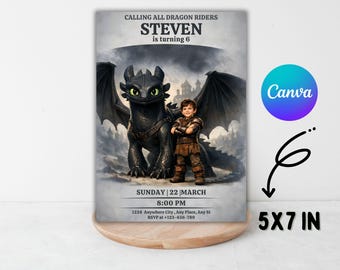 How to Train Your Dragon Birthday Invitation: Viking Party (Digital Download)