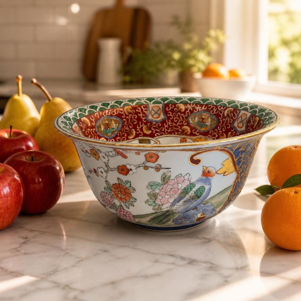 工芸品 Bowl Vintage Chinese Porcelain Bowl - Etsy