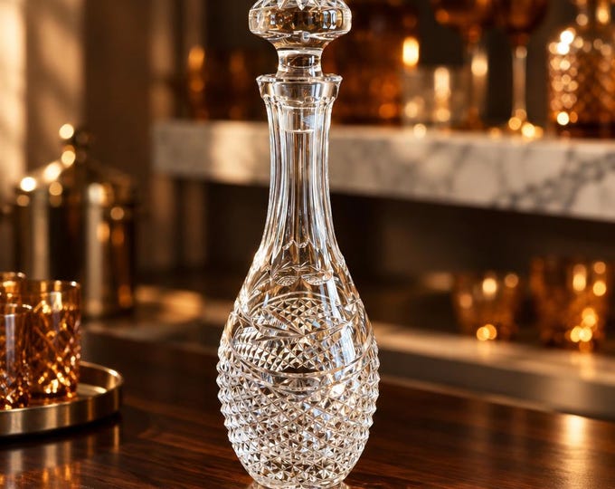 Vintage Waterford Irish 24% lead crystal decanter 11 1/4”