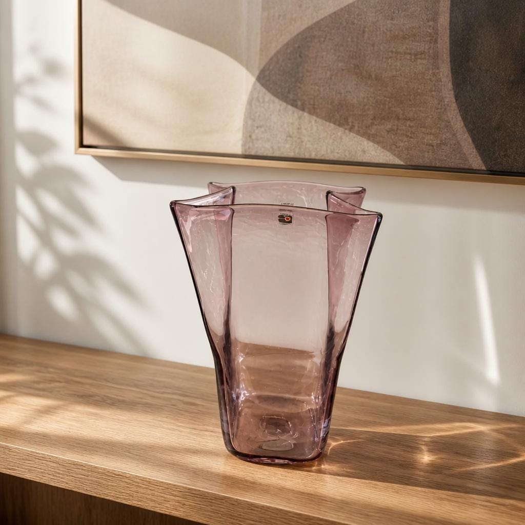 Vintage Blenko Floor Vase - Etsy