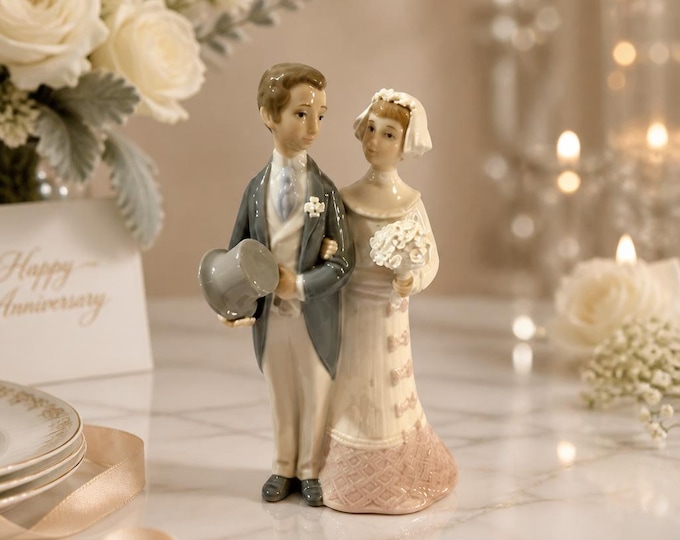 LLadro wedding couple porcelain figurine circa 1977