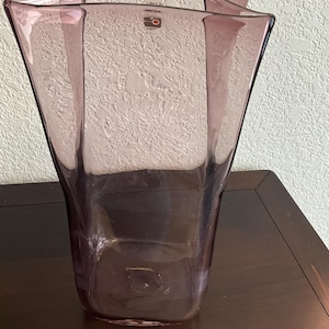 Vintage Blenko Floor Vase - Etsy