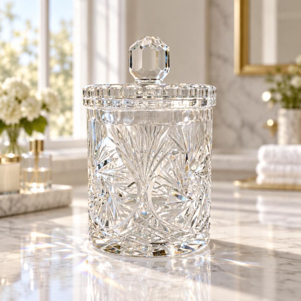 Vintage Crystal Canisters - Etsy