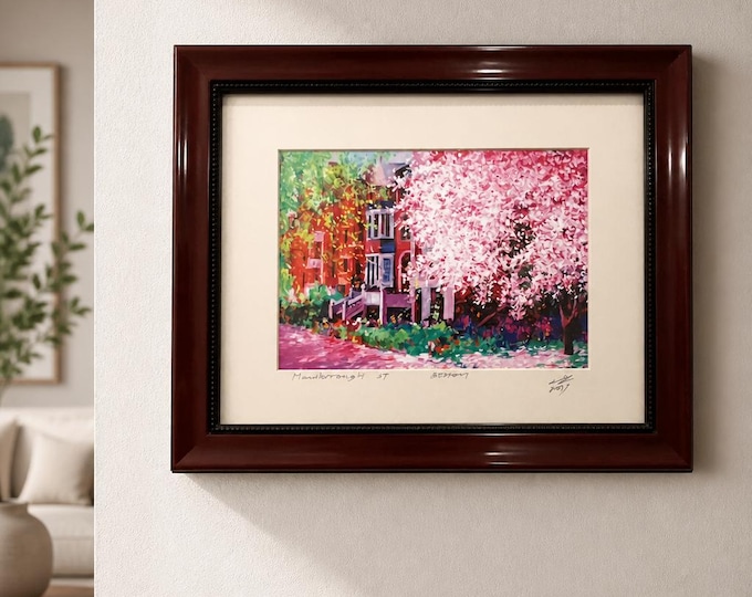 Signed/numbered “Marlbrough St” and “Boston” limited edition print from 2017