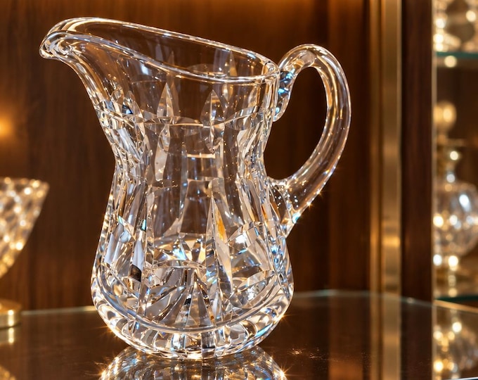 Vintage Waterford lead crystal Tralee pattern creamer pitcher 4.5” x 4.5”