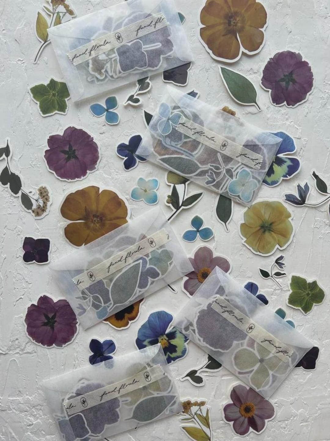 Pressed Flower Stickers // Sticker Pack - Etsy
