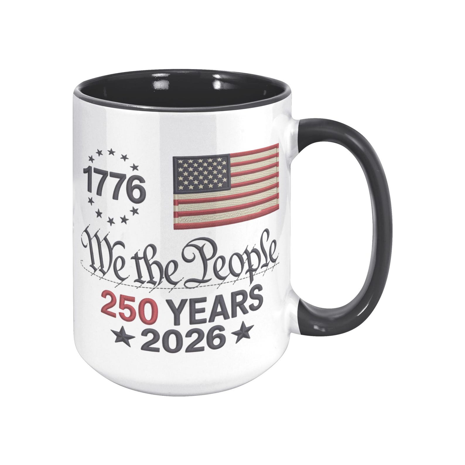 We the People 250 Years Mug – Patriotic 1776 Coffee Mug